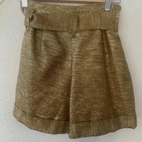 Sézane Rome shorts metallic gold size 4 - Picture 7 of 8